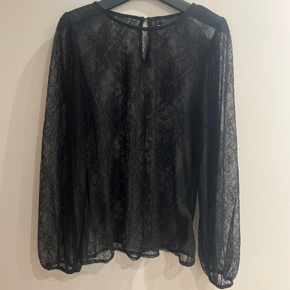 Ever New Black Lace Blouse